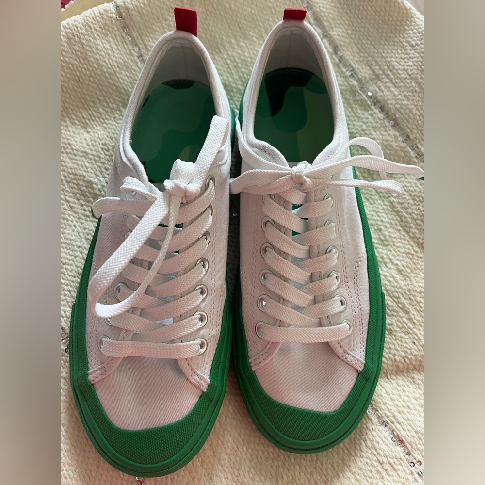 Chick fil a White and Green Canvas Sneakers